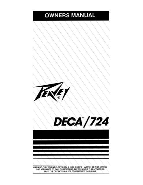 DECA 724 Digital Energy Conversion Amplifier - Peavey