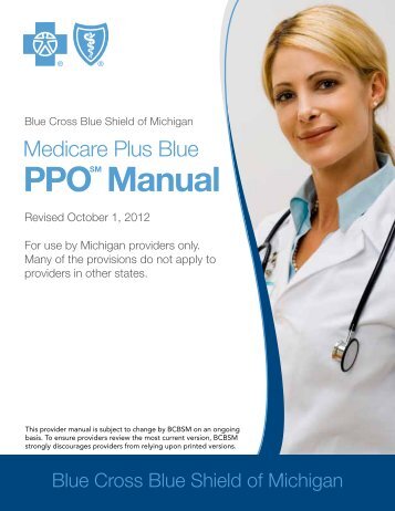 Medicare Plus Blue PPO manual - Blue Cross Blue Shield of Michigan