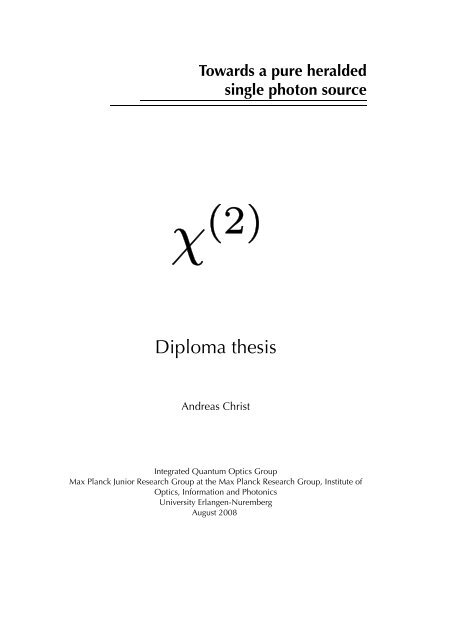 diploma or master thesis