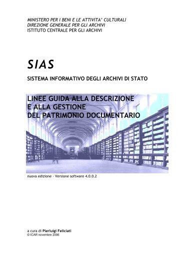 Linee guida alla descrizione e gestione del patrimonio