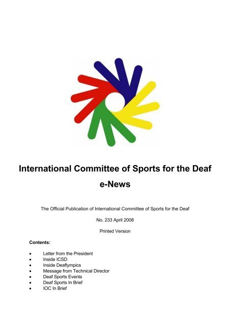 International Committee Of Sports For The Deaf E News Deaflympics