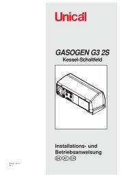GASOGEN G3 2S Kessel-Schaltfeld Installations - Unical Deutschland