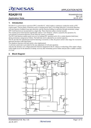 R2A20115 Application Note - Renesas Electronics