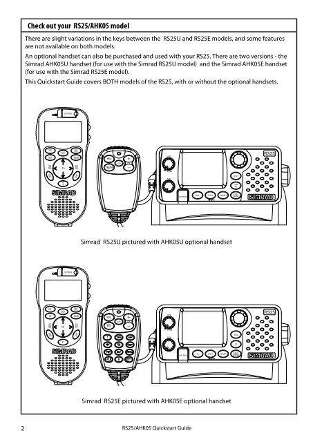 AHK05 Wireless VHF Radio Handset Operator ... - Simrad Yachting