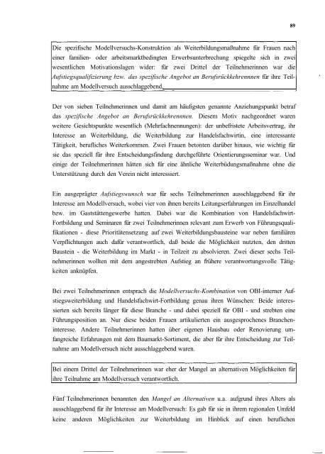 Quereinstieg zum Aufstieg Frauen in Führungspositionen - ein ...