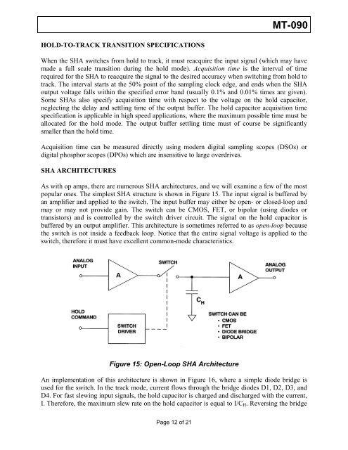 MT-090: Sample-and-Hold Amplifiers - Analog Devices