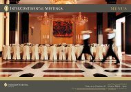 Menú Para Eventos - InterContinental Hotels Group