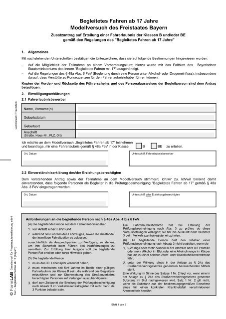 Prfbescheinigung Begleitetes Fahren