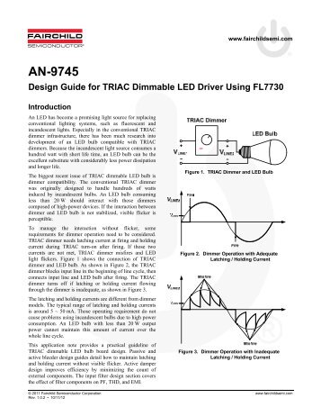AN-9745 Design Guide for TRIAC Dimmable LED Driver Using ...