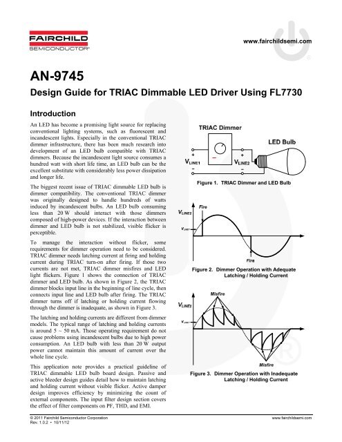 AN-9745 Design Guide for TRIAC Dimmable LED Driver Using ...