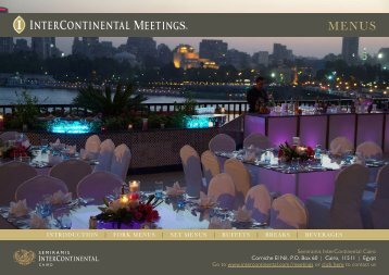 Wedding Menu - InterContinental Hotels Group