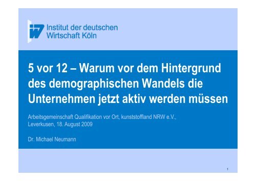 Vortrag 5 vor 12 Dr. Michael Neumann - WFL - Wirtschaftsförderung ...