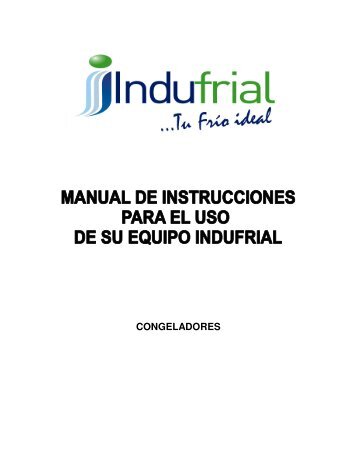 Manual de CONGELADORES VERTICALES - Indufrial