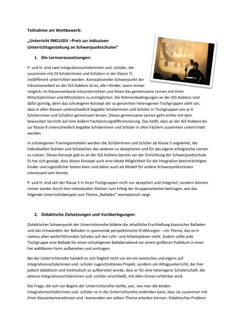 Balladen Klasse 7 Klassenarbeit Pdf Mit Lösungen Kurzbeschreibung Balladenreihe 7c