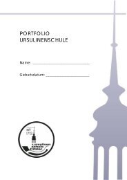 Portfolio Ursulinenschule - Ursulinenschule Fritzlar