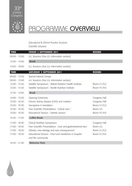 Download Final Programme here (PDF, 1.40 MB) - espen