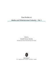 Case Studies on Media and Entertainment Industry - Vol. I - Casebook