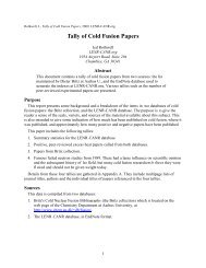 Tally of Cold Fusion Papers - LENR-CANR