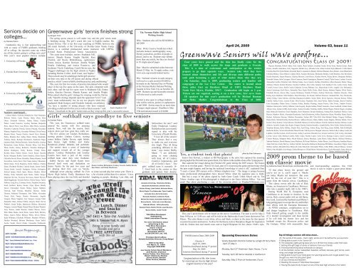 Volume 63 Issue 11 - Fort Myers High School