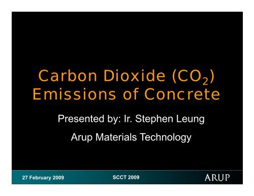 Carbon Dioxide (CO ) Emissions of Concrete