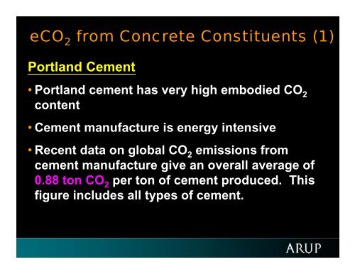 Carbon Dioxide (CO ) Emissions of Concrete