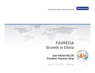FAURECIA Growth in China - Automotive News
