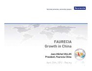 FAURECIA Growth in China - Automotive News