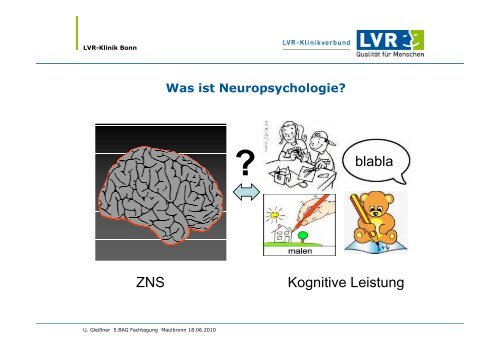 Stellenwert neuropsychologischer Diagnostik für die psychologische ...