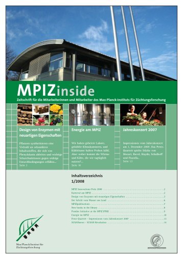 Download MPIZinside Januar 2008 - Max-Planck-Institut für ...