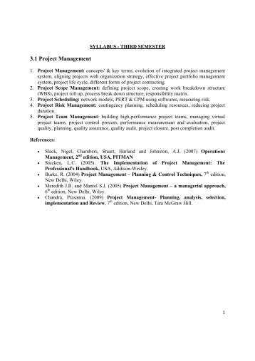 3.1 Project Management - MS Ramaiah School of Advanced Studies