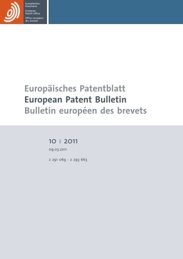 Bulletin 2011/10 - European Patent Office