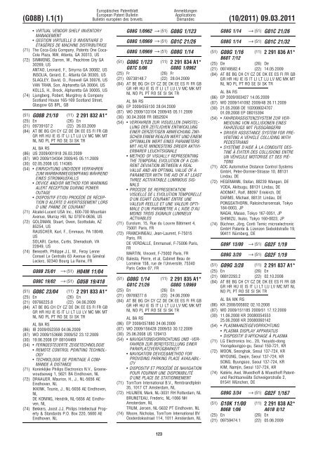 Bulletin 2011/10 - European Patent Office