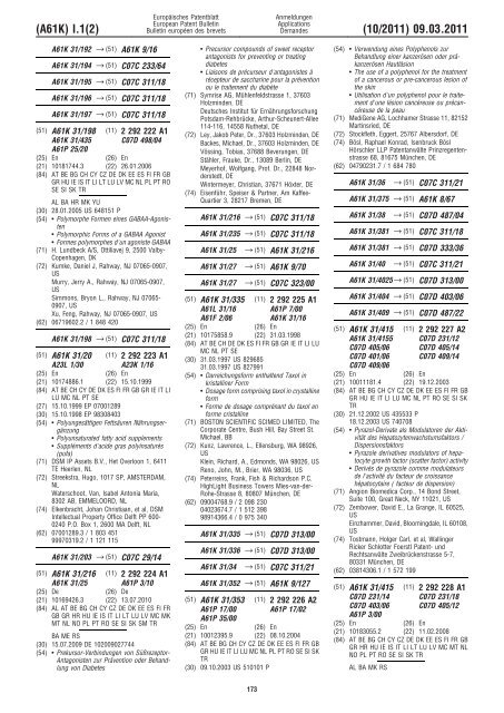 Bulletin 2011/10 - European Patent Office