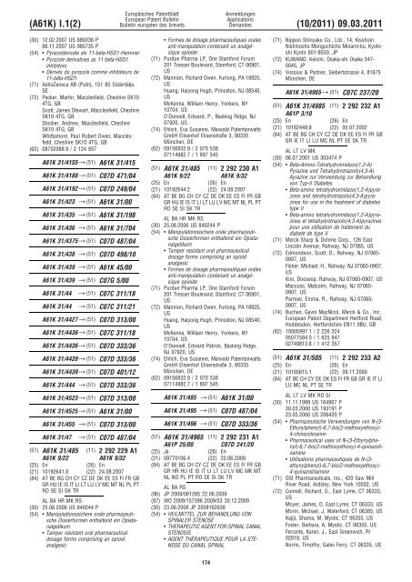 Bulletin 2011/10 - European Patent Office