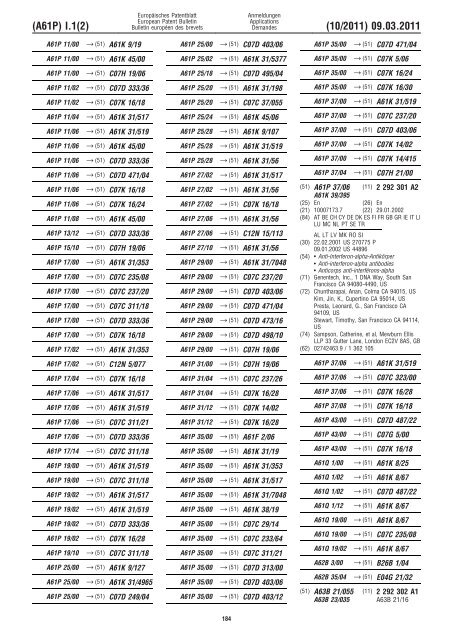 Bulletin 2011/10 - European Patent Office