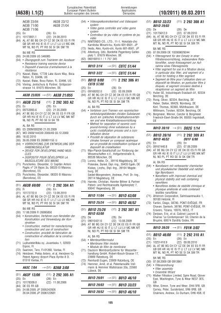 Bulletin 2011/10 - European Patent Office