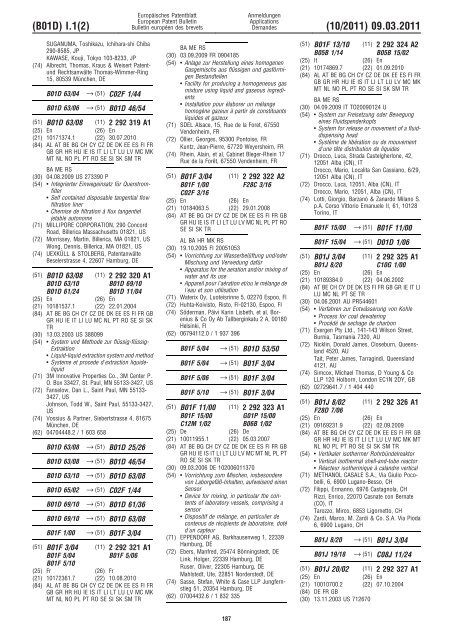 Bulletin 2011/10 - European Patent Office