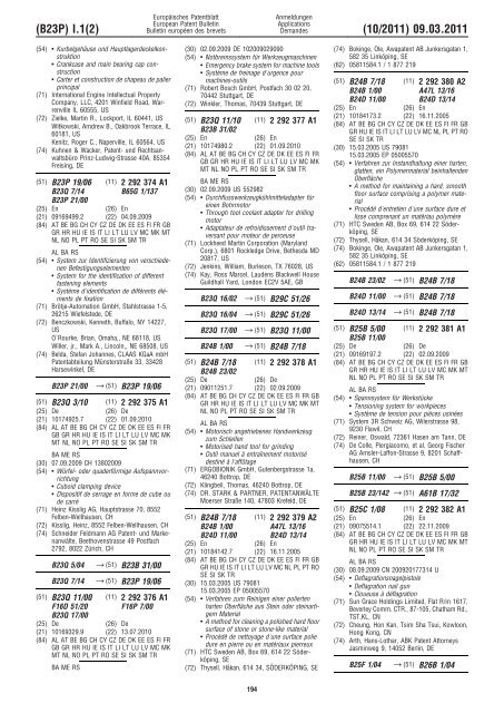 Bulletin 2011/10 - European Patent Office