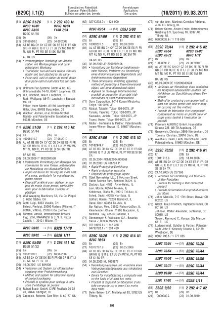 Bulletin 2011/10 - European Patent Office