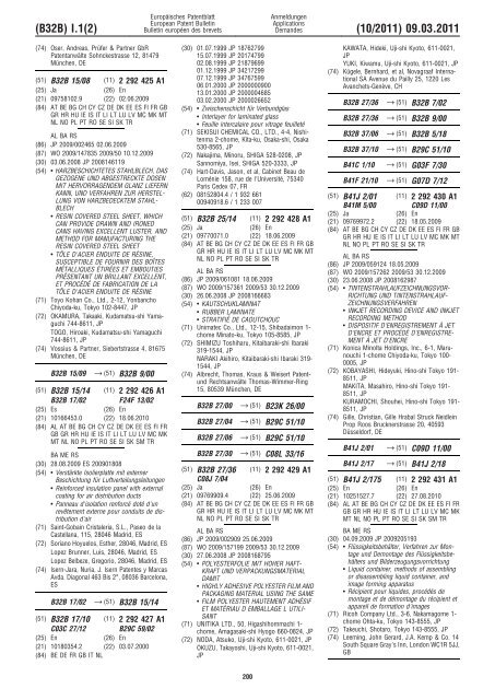 Bulletin 2011/10 - European Patent Office