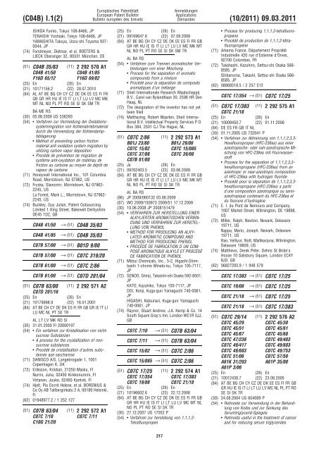 Bulletin 2011/10 - European Patent Office