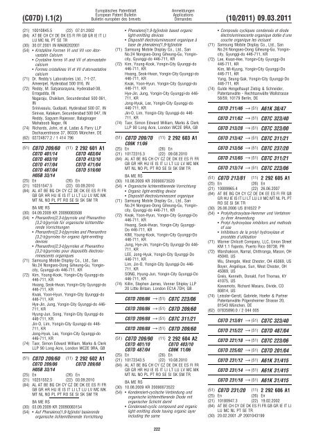 Bulletin 2011/10 - European Patent Office