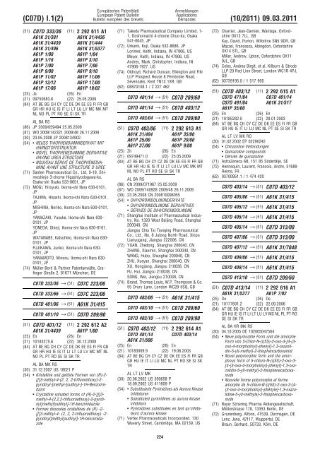 Bulletin 2011/10 - European Patent Office