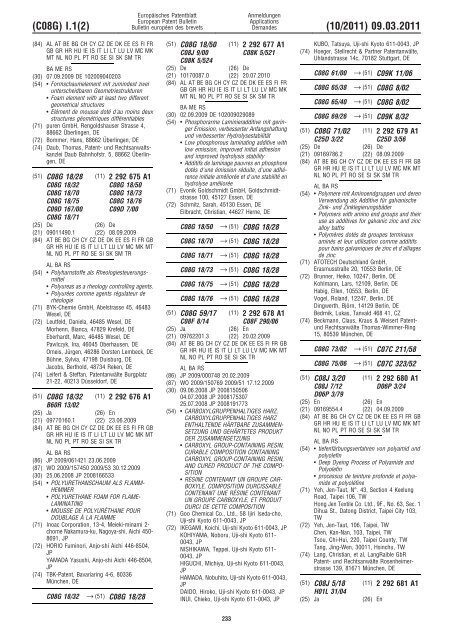 Bulletin 2011/10 - European Patent Office