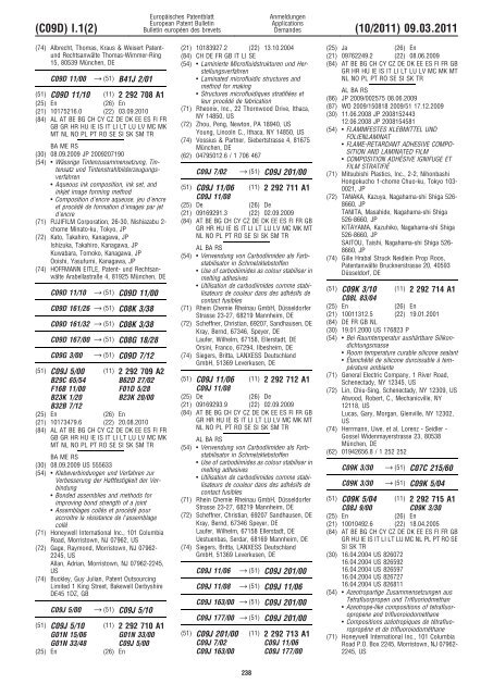 Bulletin 2011/10 - European Patent Office