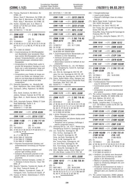 Bulletin 2011/10 - European Patent Office