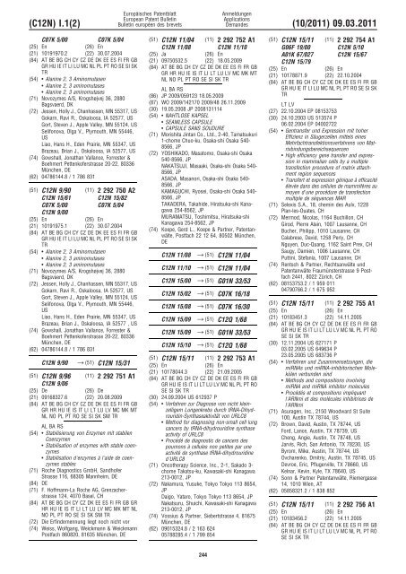 Bulletin 2011/10 - European Patent Office