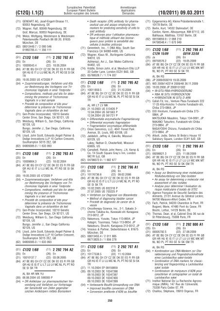 Bulletin 2011/10 - European Patent Office