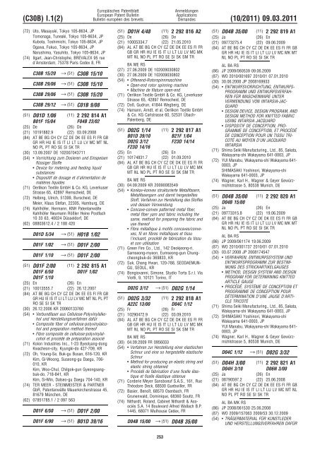 Bulletin 2011/10 - European Patent Office