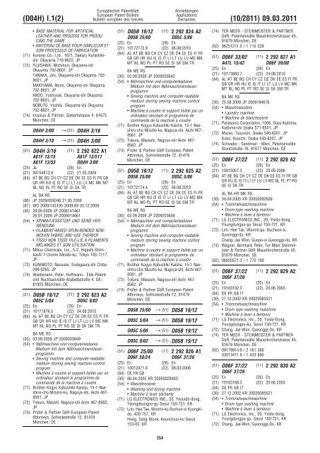 Bulletin 2011/10 - European Patent Office